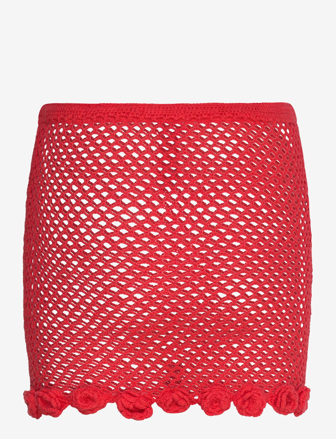 Mango - Crochet floral mini-skirt - strickröcke - red - 2