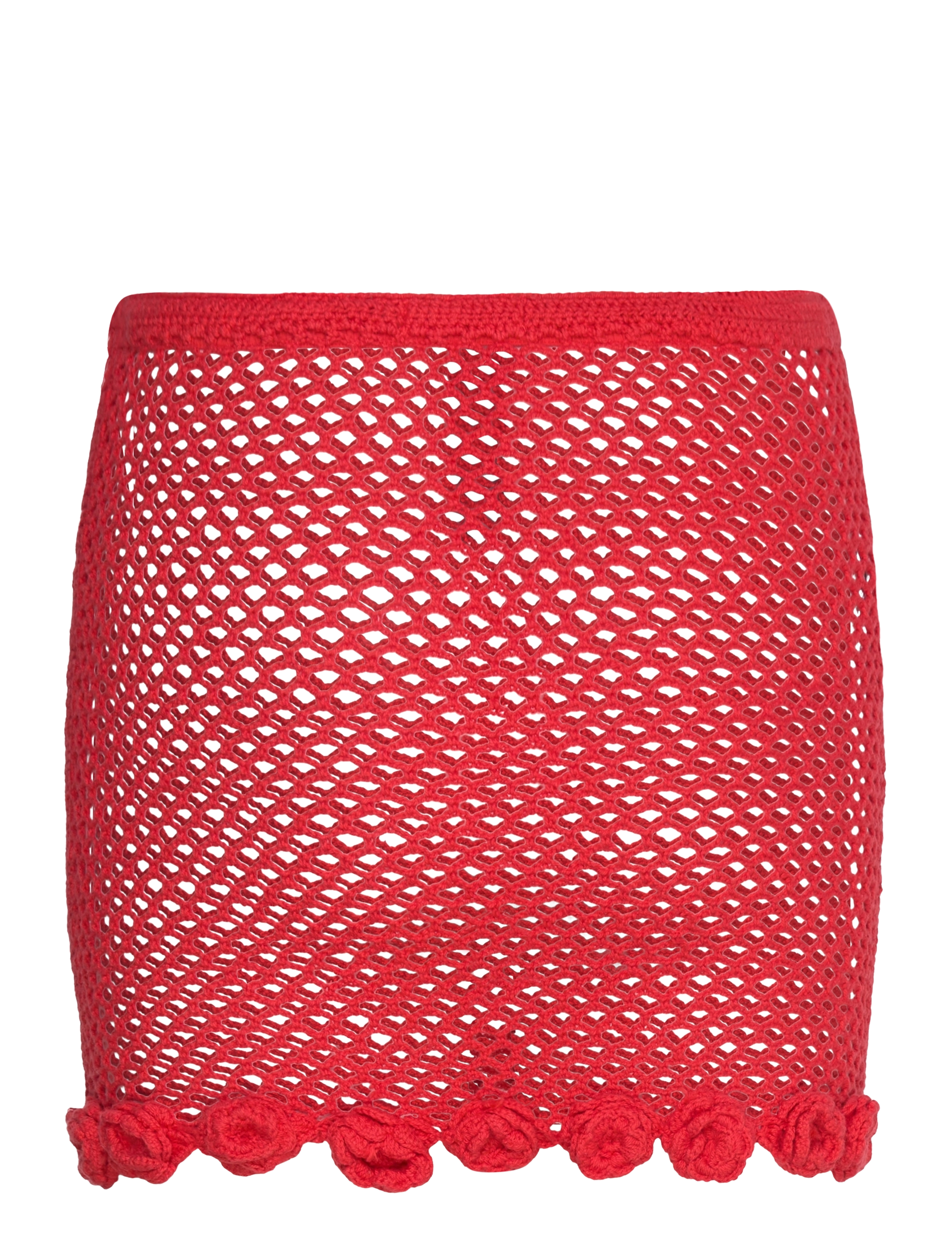 Mango - Crochet floral mini-skirt - strikkede nederdele - red - 2