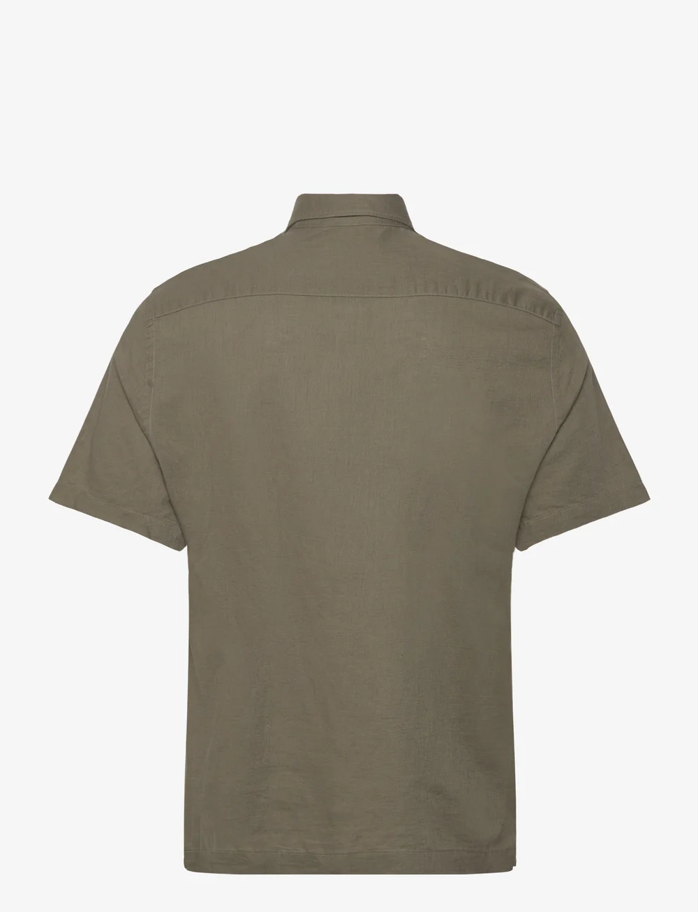 Mango - Regular-fit linen shirt with pocket - linneskjortor - beige - khaki - 1