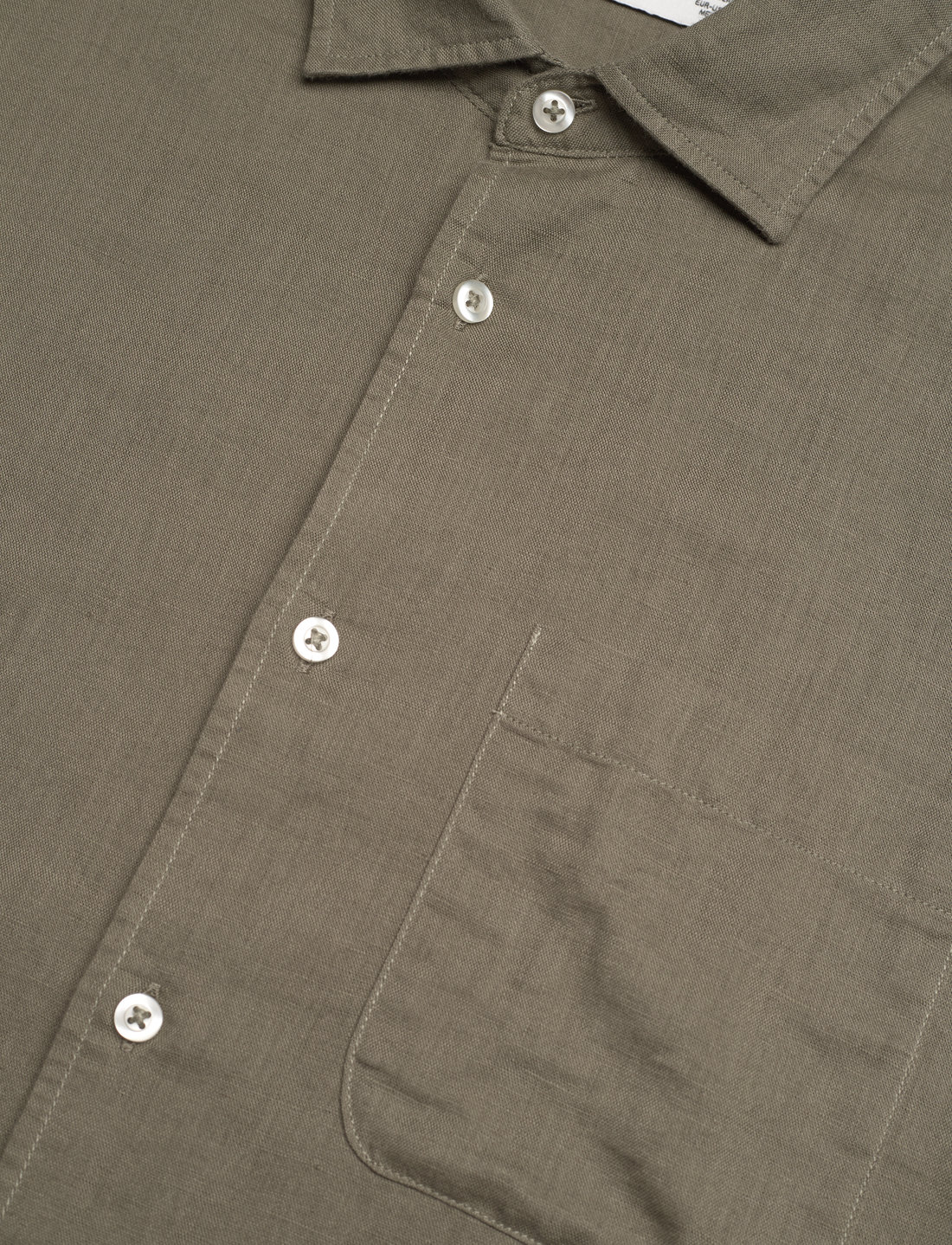 Mango - Regular-fit linen shirt with pocket - linneskjortor - beige - khaki - 3