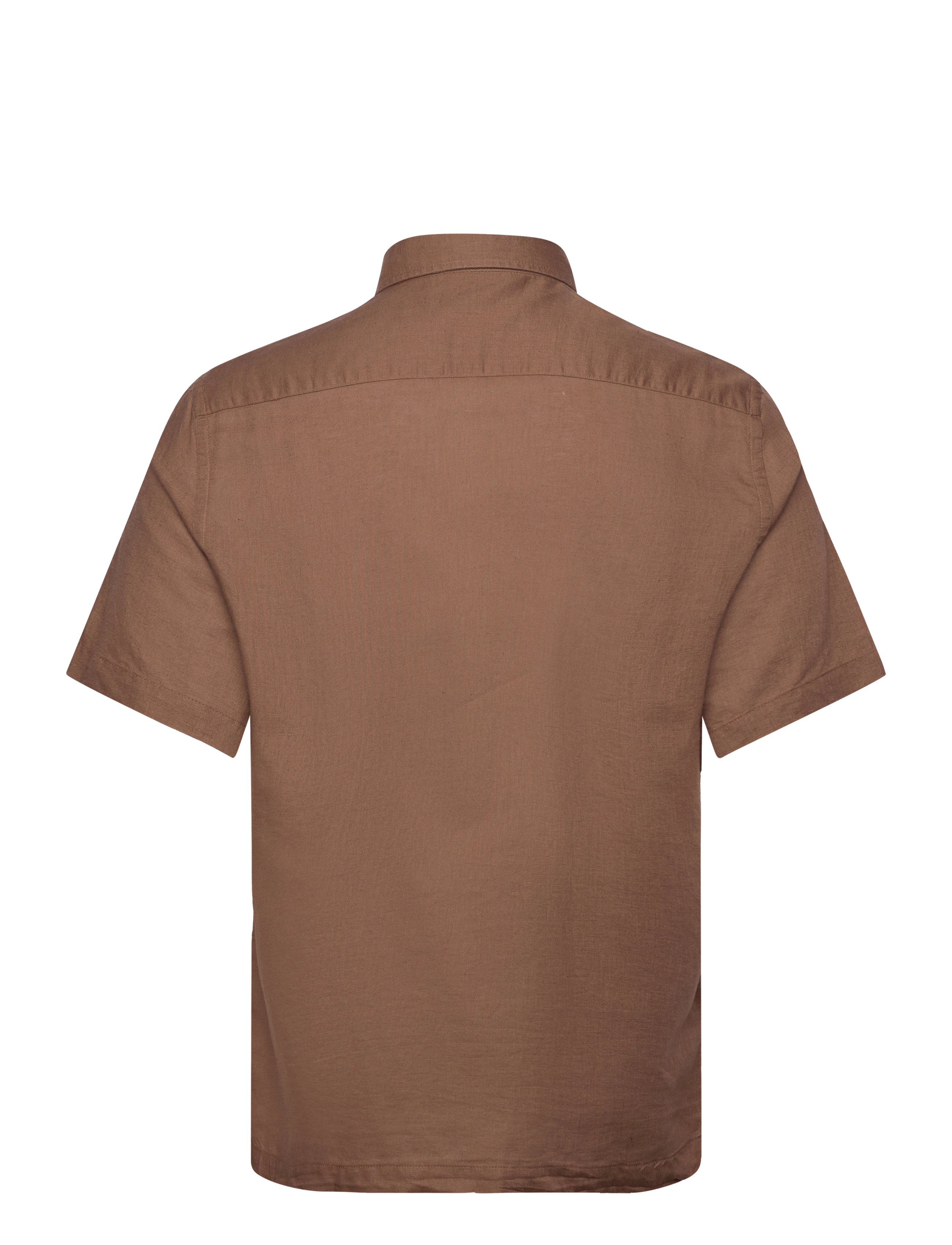 Mango - Regular-fit linen shirt with pocket - laveste priser - brown - 1