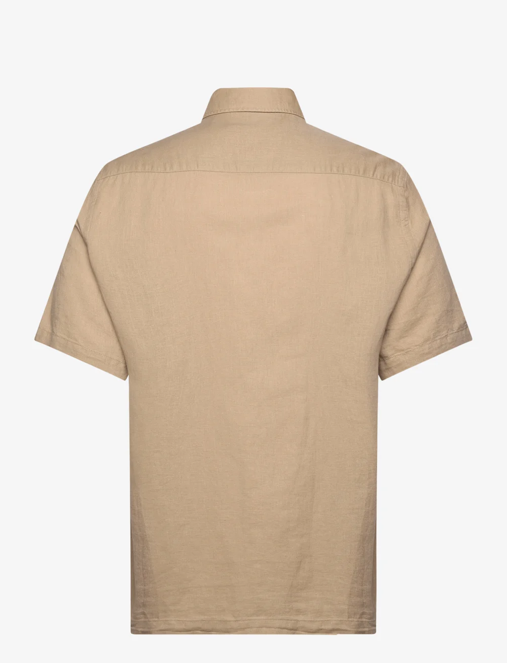 Mango - Regular-fit linen shirt with pocket - linneskjortor - lt pastel brown - 1