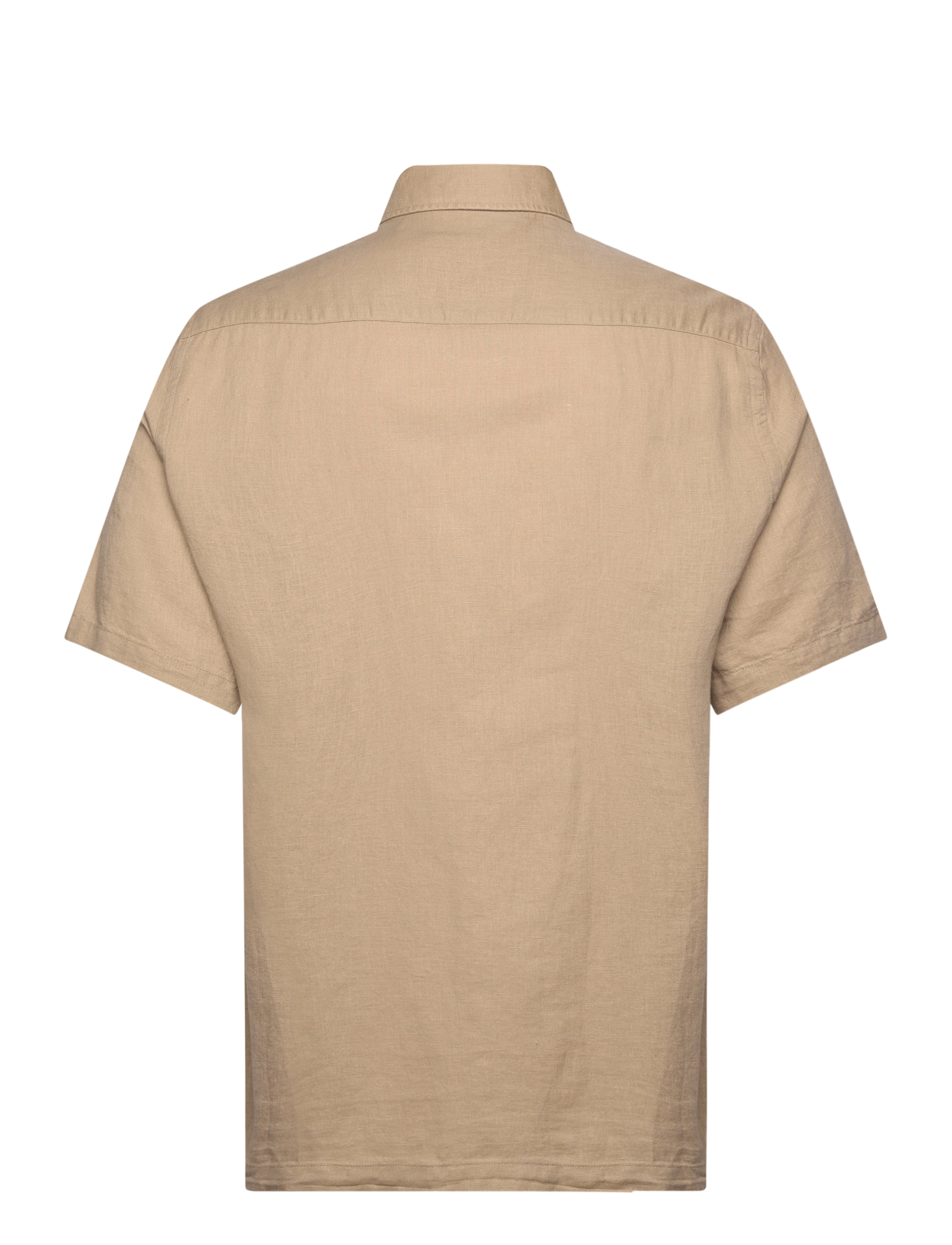 Mango - Regular-fit linen shirt with pocket - laveste priser - lt pastel brown - 1