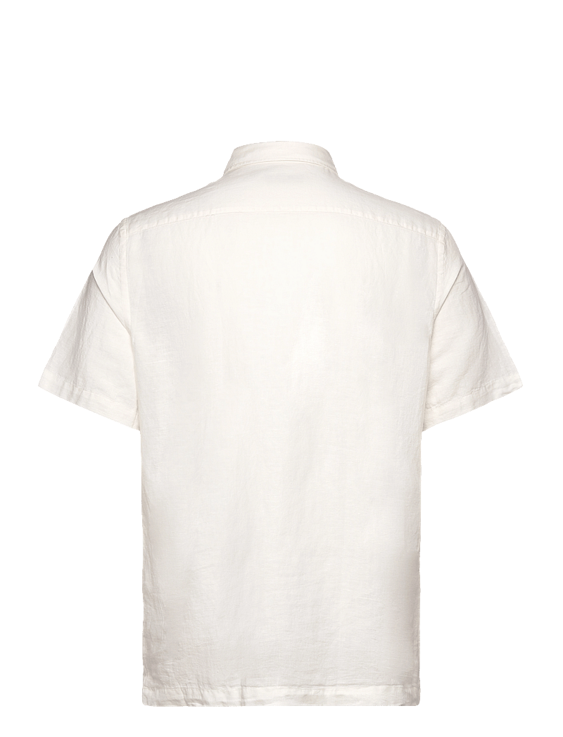 Mango - Regular-fit linen shirt with pocket - linneskjortor - white - 1