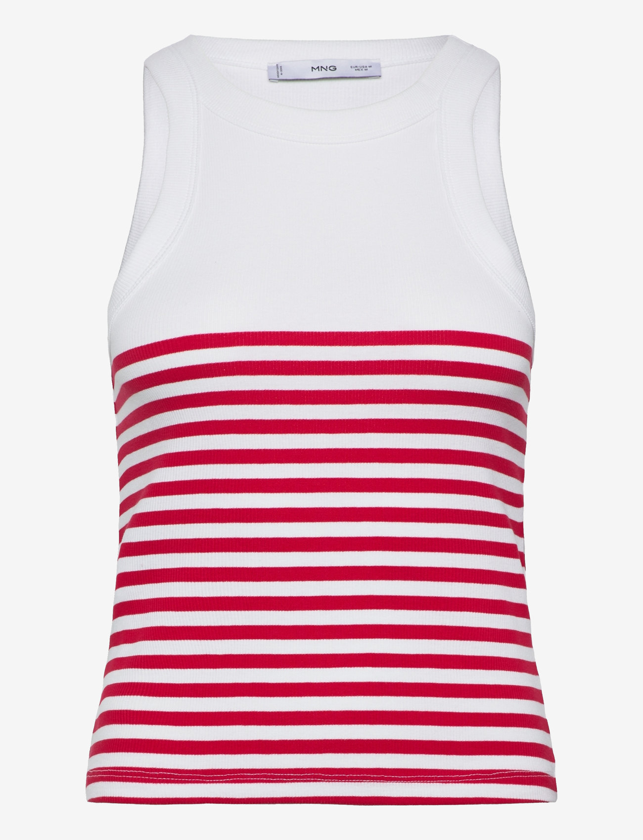 Mango - Stripe-print top - die niedrigsten preise - red - 0