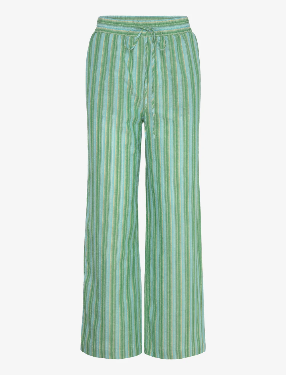 Mango - Straight striped trousers - bukser med lige ben - green - 1