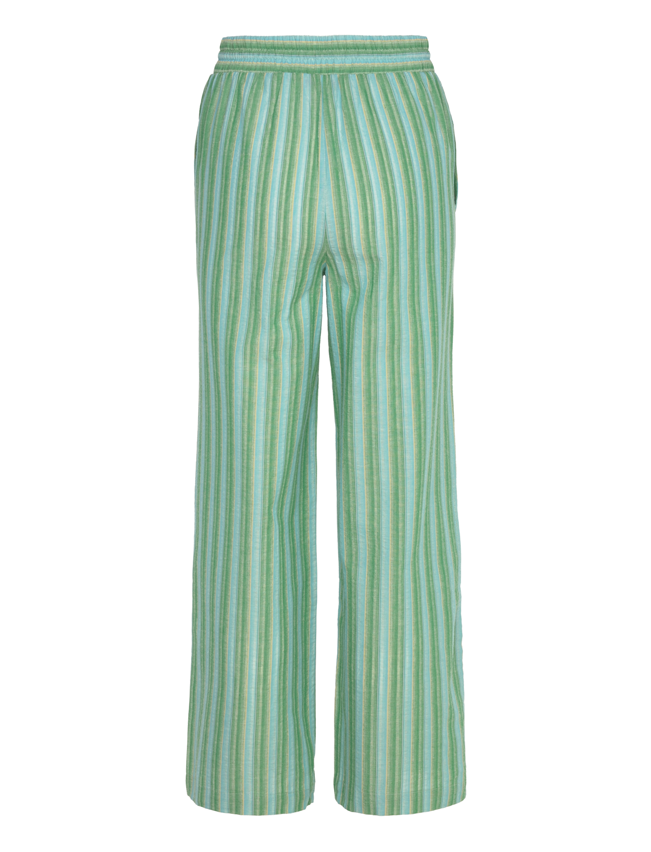Mango - Straight striped trousers - bukser med lige ben - green - 2