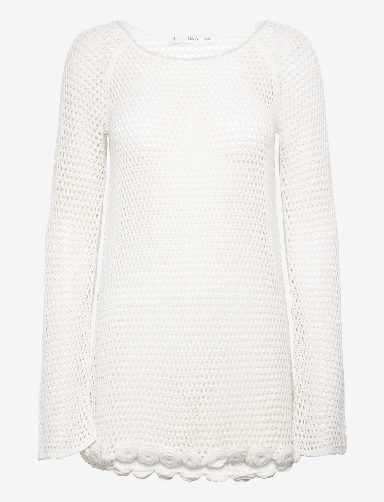 Mango - Floral crochet dress - konfirmation - natural white - 0