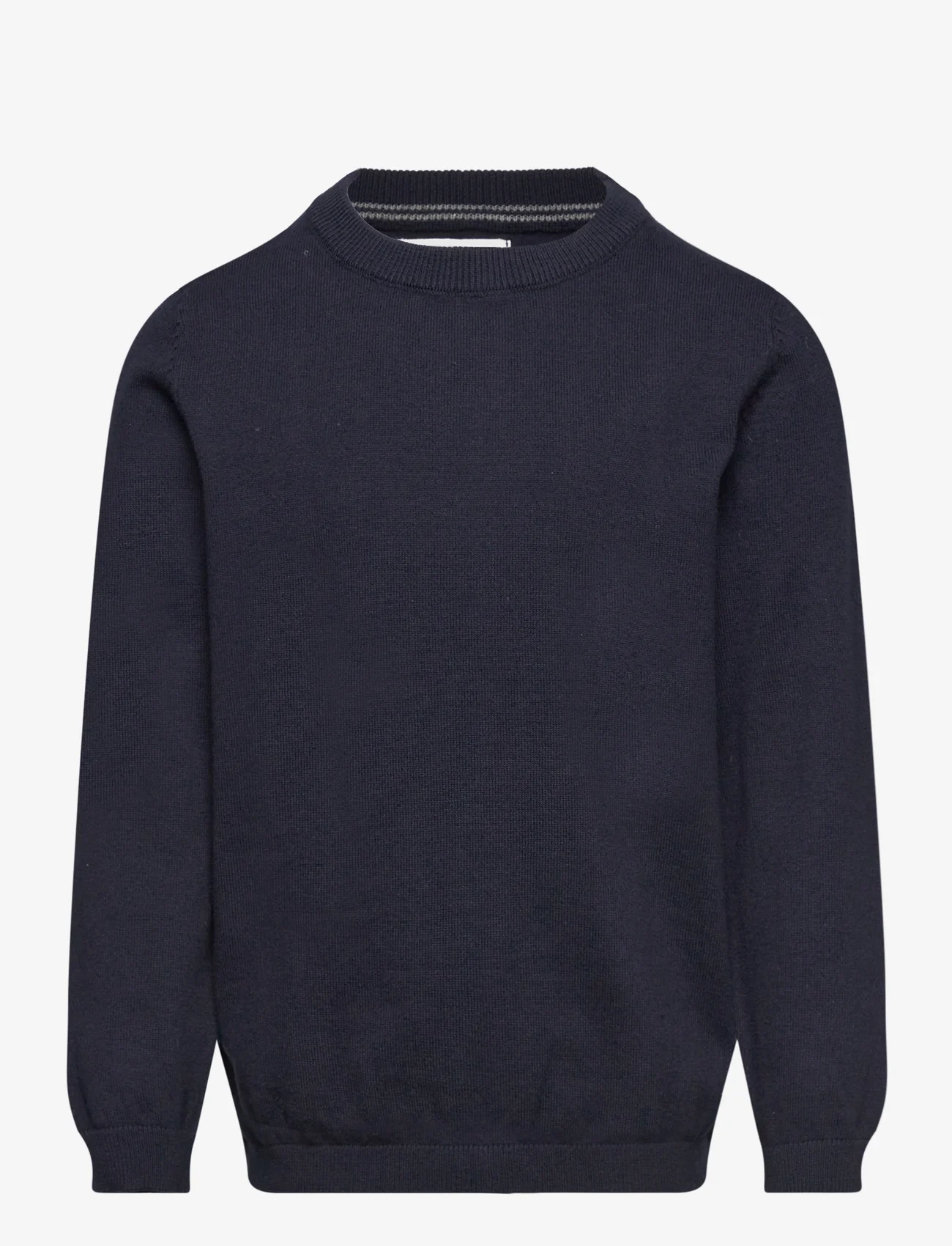 Mango - Knit cotton sweater - svetarit - navy - 0