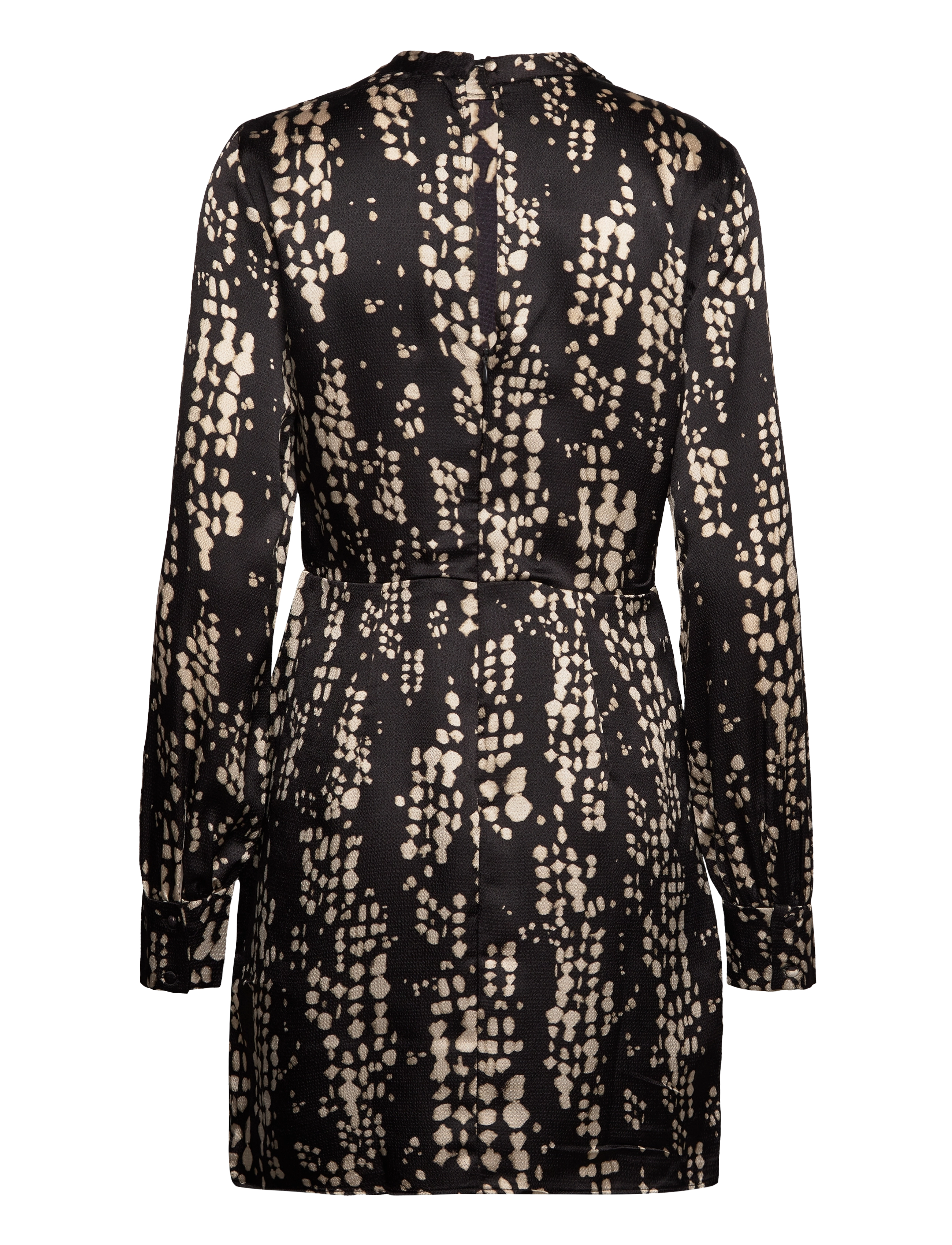 Mango - Pleat printed dress - festklänningar - black - 2