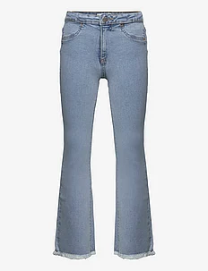 Frayed finish flare jeans, Mango