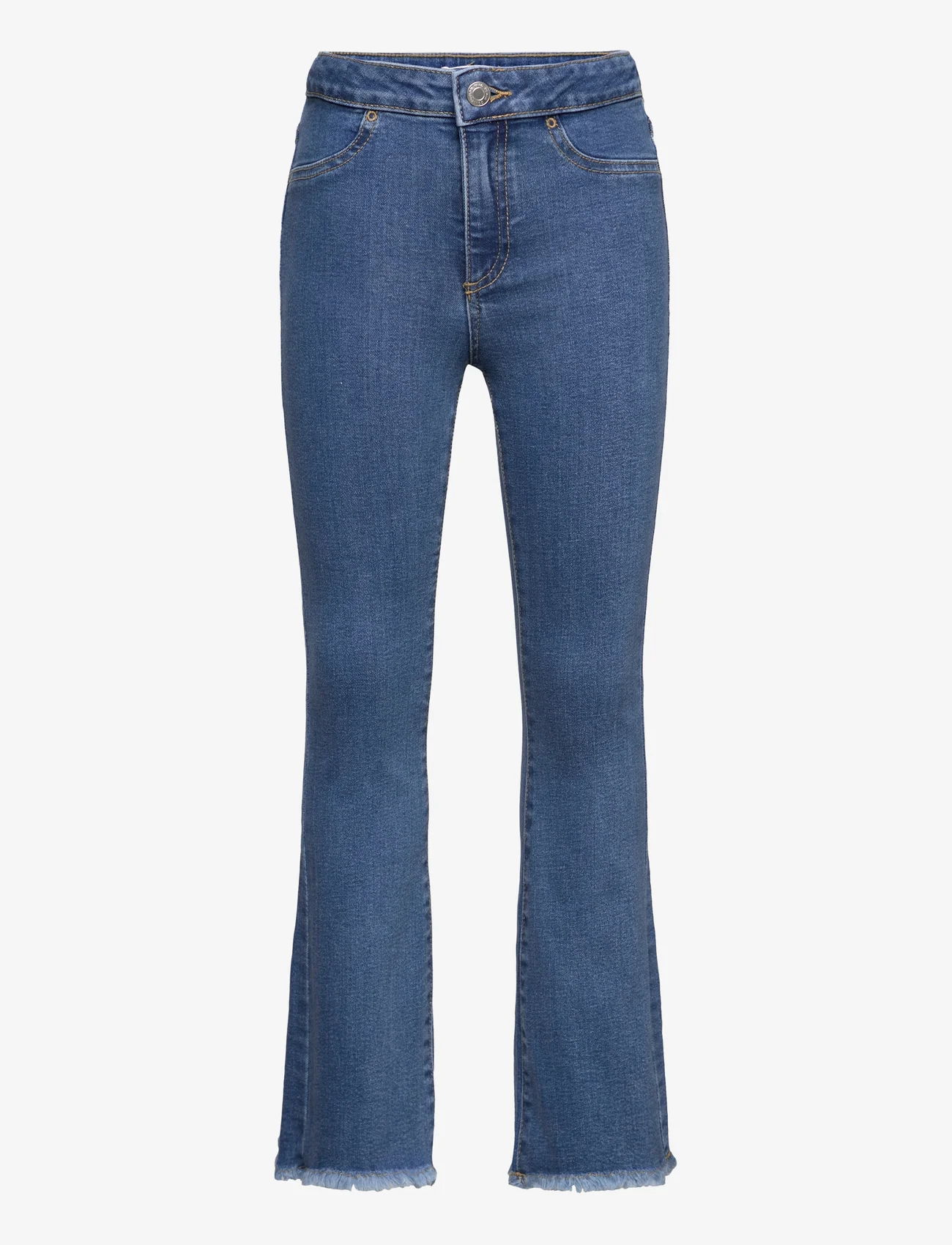 Mango - Frayed finish flare jeans - skinny jeans - open blue - 0