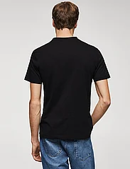 Mango - Basic cotton V-neck T-shirt - laveste priser - black - 3