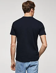 Mango - Basic cotton V-neck T-shirt - lägsta priserna - navy - 3