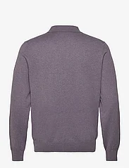 Mango - Long-sleeved cotton jersey polo shirt - stickade pikéer - lt-pastel purple - 1