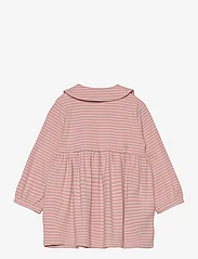 Mango - Striped cotton dress - langermede hverdagskjoler - pink - 1