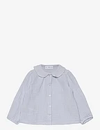 Cheesecloth cotton blouse - LT-PASTEL BLUE