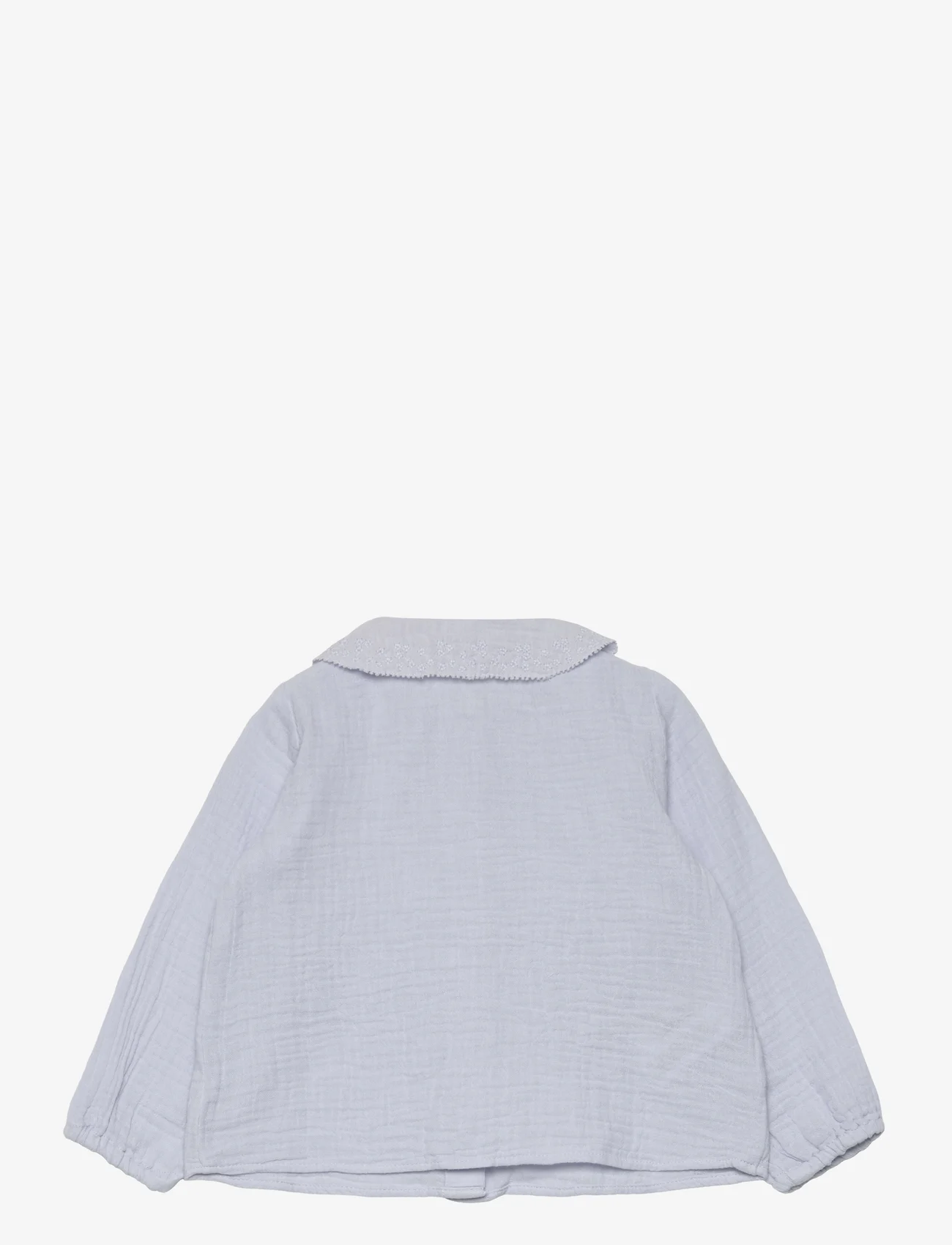 Mango - Cheesecloth cotton blouse - sommarfynd - lt-pastel blue - 1