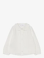 Cheesecloth cotton blouse - WHITE