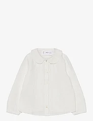 Mango - Cheesecloth cotton blouse - sommarfynd - white - 0