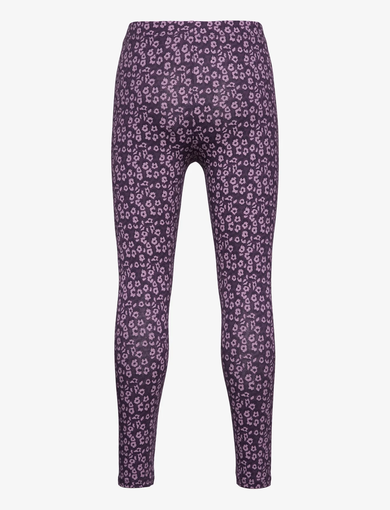 Mango - Floral print leggings - laveste priser - medium purple - 1