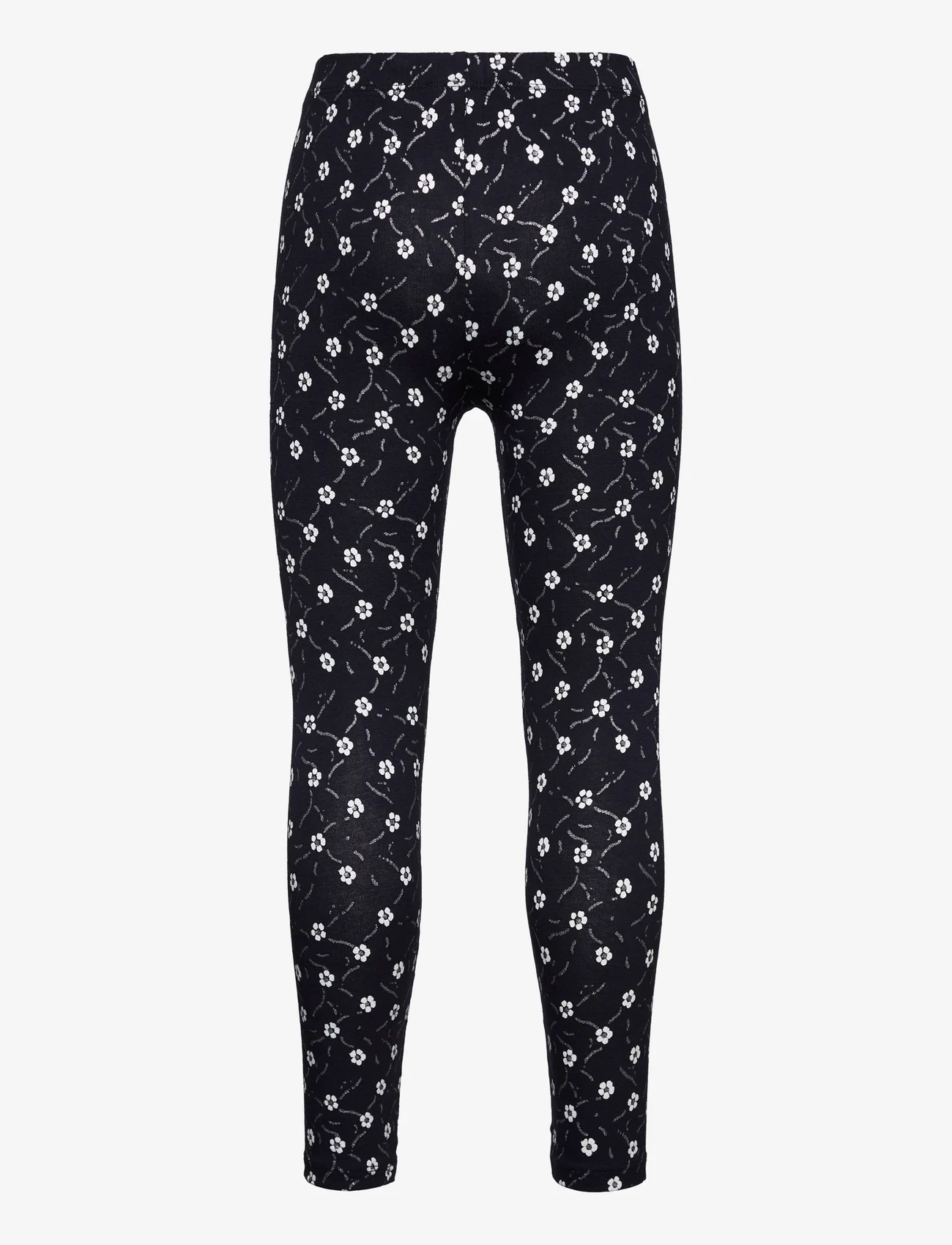 Mango - Floral print leggings - lägsta priserna - navy - 1