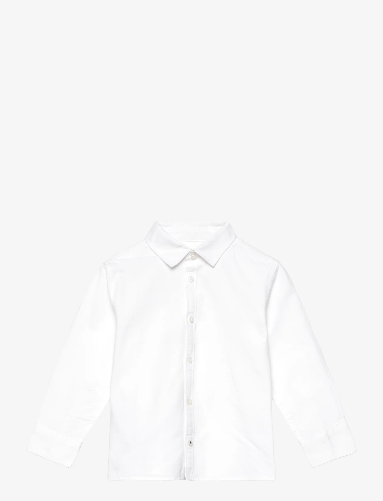 Mango - Oxford cotton shirt - langærmede skjorter - white - 0