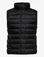 Quilted gilet - BLACK