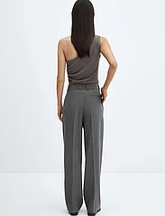 Mango - Flecked straight pants - kostymbyxor - grey - 3
