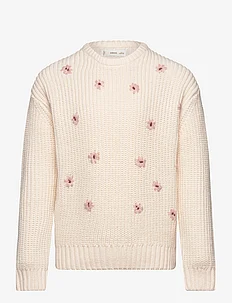 Floral embroidery sweater, Mango