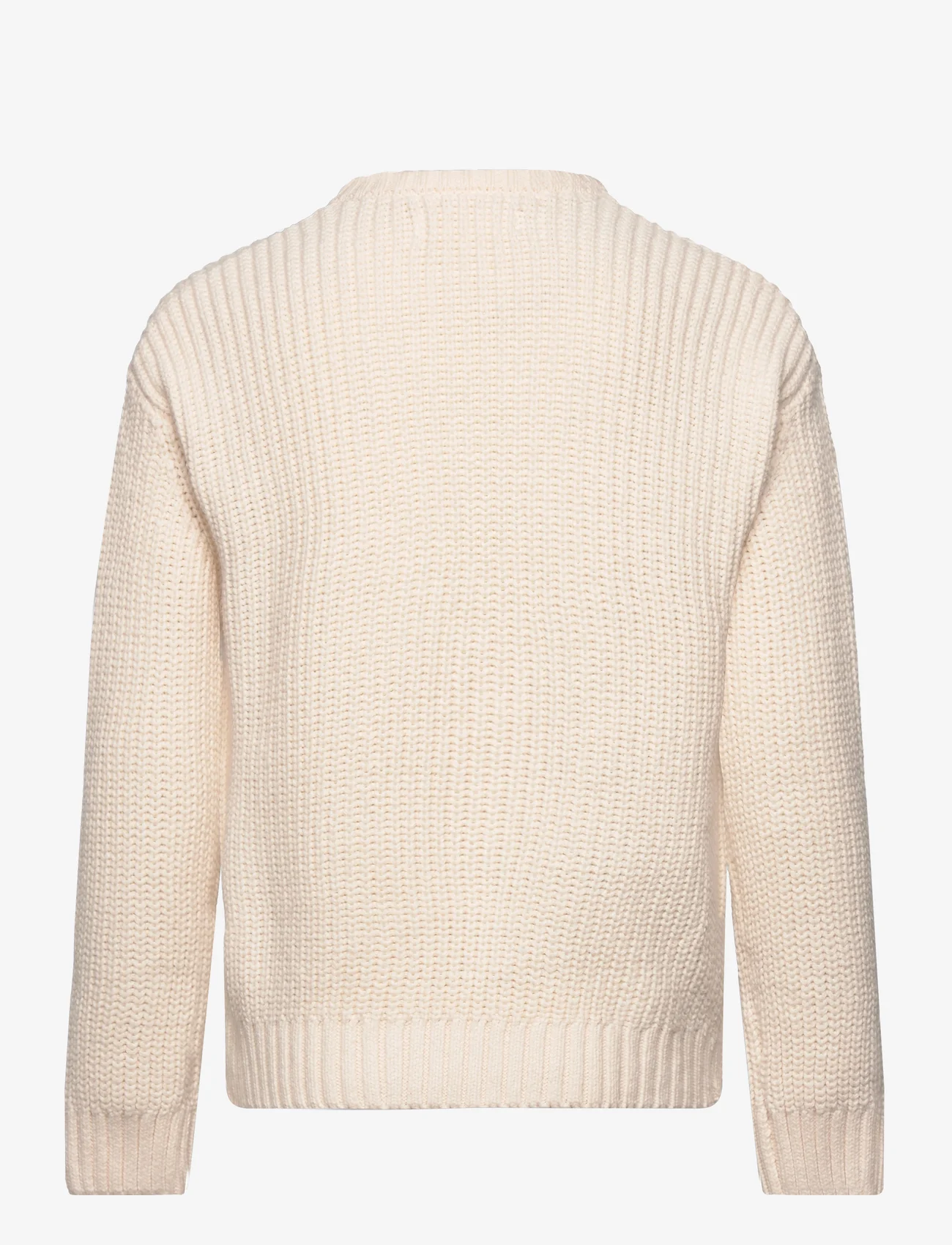 Mango - Floral embroidery sweater - tröjor - light beige - 1
