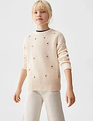 Mango - Floral embroidery sweater - gensere - light beige - 2