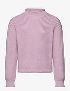 Reverse knit sweater - LT-PASTEL PURPLE