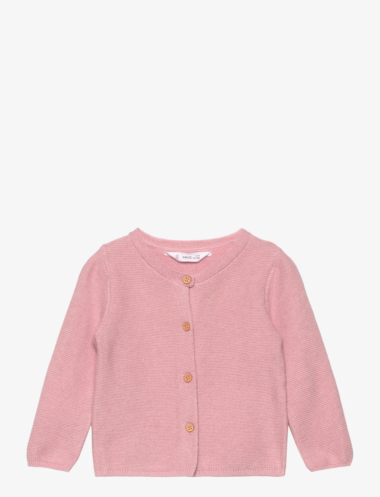 Mango - Button knit cardigan - neuletakit - lt-pastel pink - 0