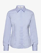 Fitted cotton shirt - LT-PASTEL BLUE