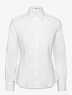 Fitted cotton shirt - WHITE