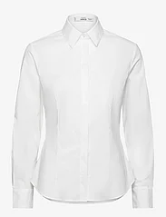 Mango - Fitted cotton shirt - langærmede skjorter - white - 0