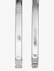 Mango - Metal fastening leather belt - de laveste prisene - silver - 1