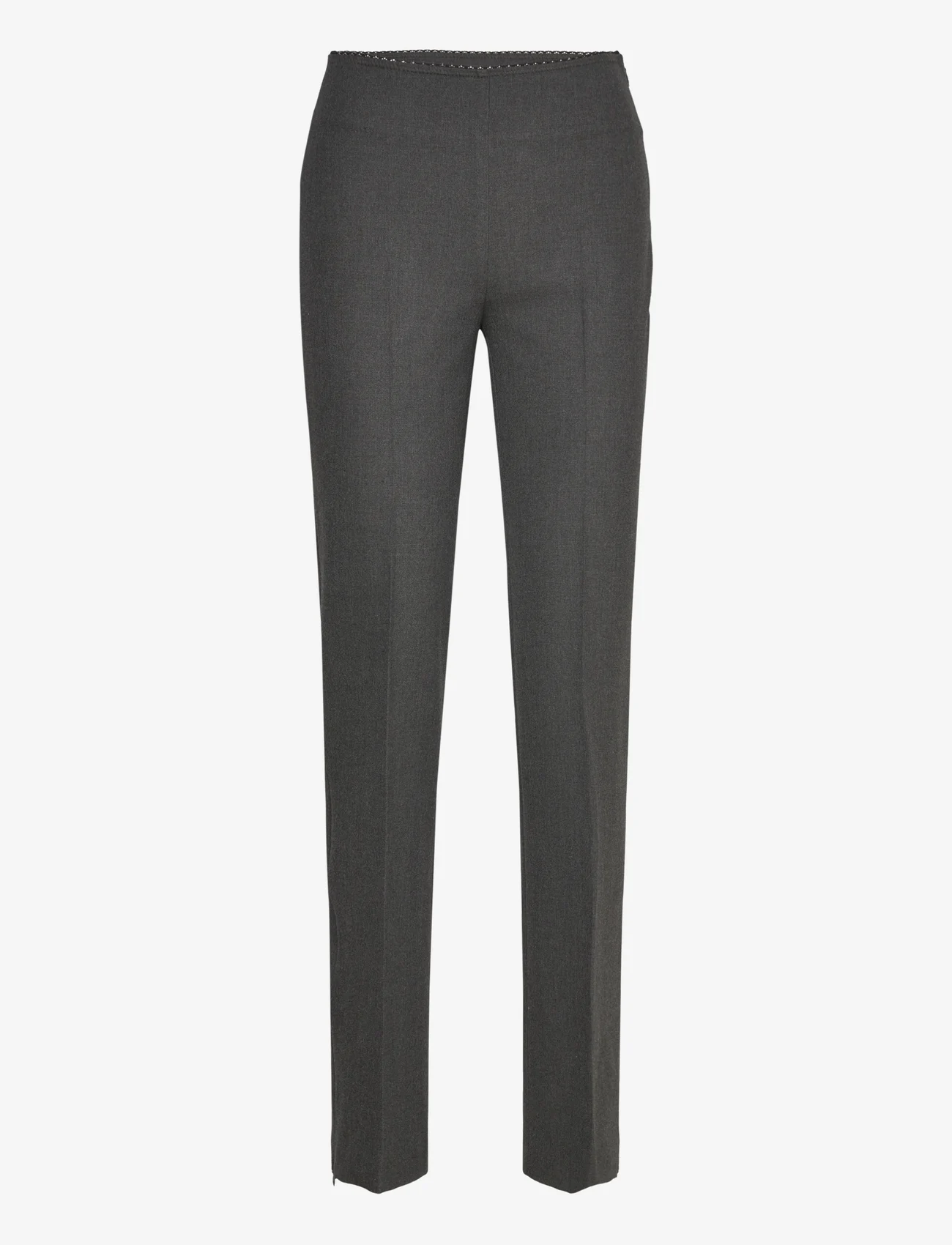 Mango - Pants bottom side zipper - habitbukser - lt pastel grey - 0