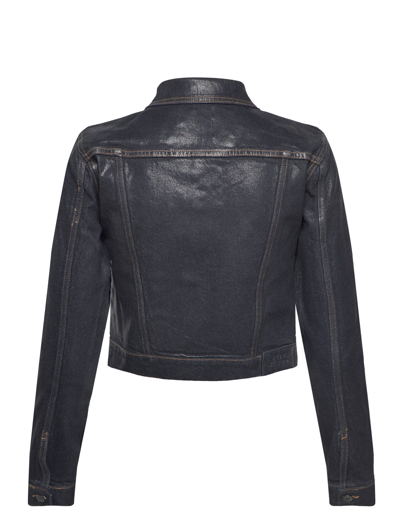 Mango - Foil structured denim jacket - frühlingsjacken - open blue - 1