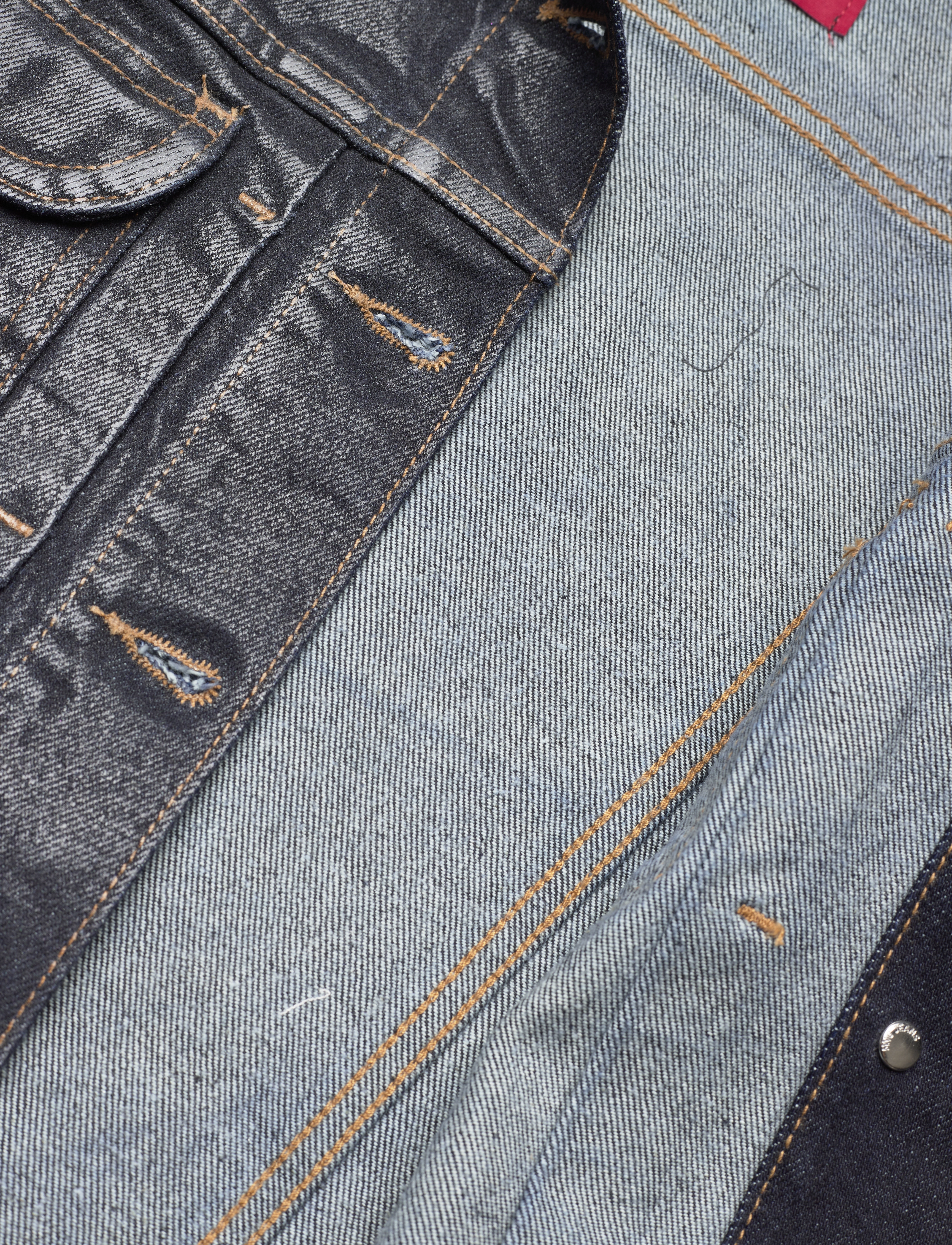 Mango - Foil structured denim jacket - frühlingsjacken - open blue - 5