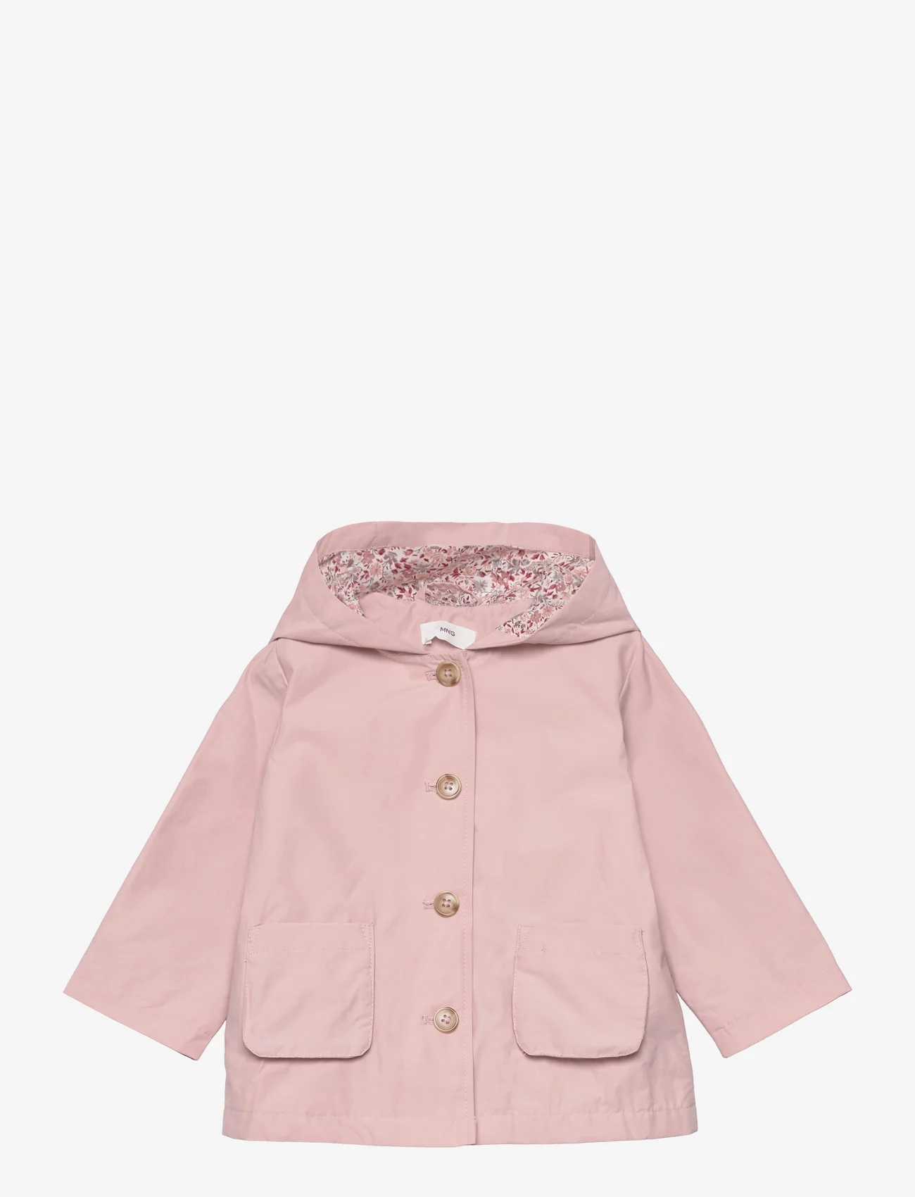 Mango - Buttoned cotton jacket - vårjakker - pink - 0