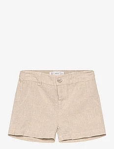 Linen-blend Bermuda shorts, Mango