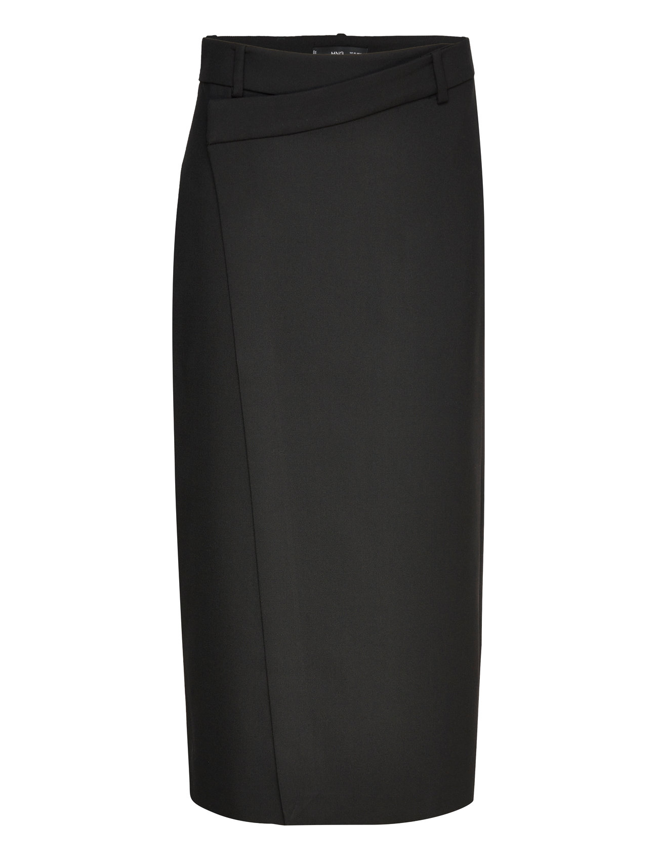 Mango - Midi wrap skirt - pencil skirts - black - 0