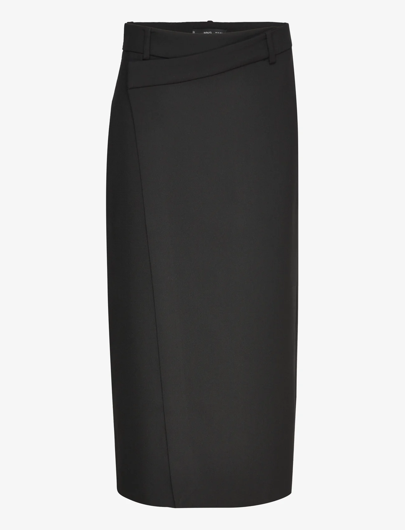 Mango - Midi wrap skirt - pencil skirts - black - 0