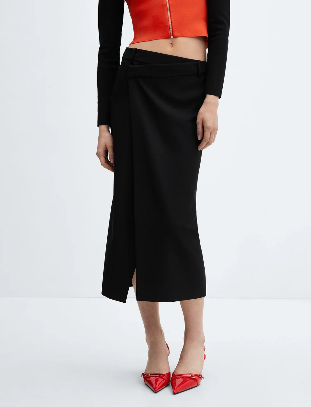 Mango Midi Wrap Skirt Midi skirts Boozt