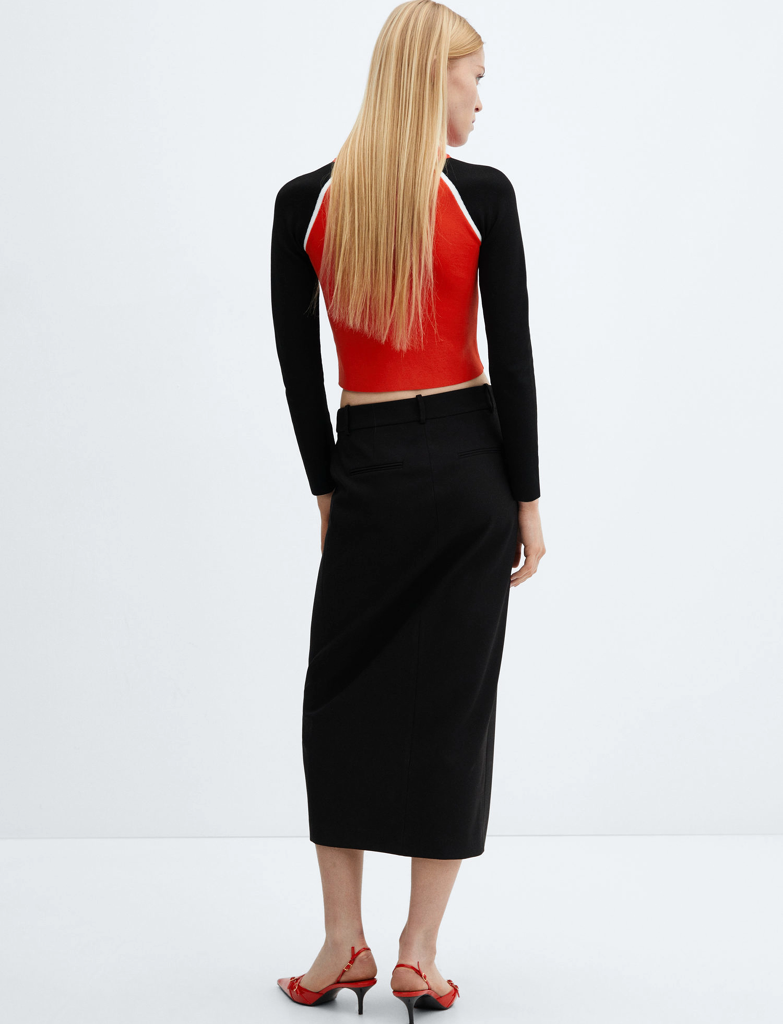 Mango - Midi wrap skirt - pennkjolar - black - 3