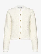 Knitted buttoned jacket - NATURAL WHITE