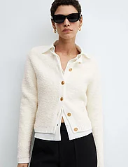 Mango - Knitted buttoned jacket - koftor - natural white - 2