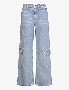 Loose cargo jeans with pockets, Mango